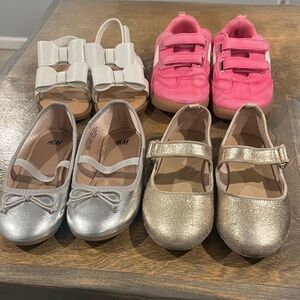 H&M Kids Dress Shoes - Pink, White, Silver, Gold